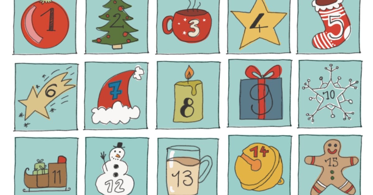Adventskalender-Zahlen zum Ausdrucken – Enkelkind.de