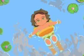 kleine-amelie-schwimmt