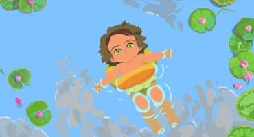 kleine-amelie-schwimmt